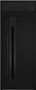 Nova Inox S2 Modern Exterior Single Door 36x80 Black Stainless Steel with Transom - Unit Size 38 x 95 1/2”- Black
