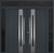 Nova Inox S2 Modern Exterior Double Door 72x80 W/ (2) 12