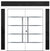 Nova Inox S3 Modern Exterior Double Door 72x80 W/ (2) 12