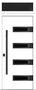 Nova Inox S4 Modern Exterior Single Door 36x80 Black Stainless Steel with Transom - Unit Size 38 x 95 1/2”- White