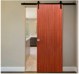 Nova M34 Sapele Laminated Modern Barn Door - Doors and Beyond