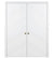 Nova Slant Soft White Laminated Modern Double Pocket Door