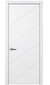 Nova Slant Soft White Laminated Modern Single Pre-Hung Door