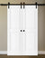 Nova Stile 024 Soft White Laminated Modern Double Barn Door