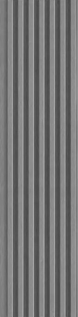 VILO Slat Panel S Brushed Steel 104 5/16" x 5 13/16" - Doors and Beyond