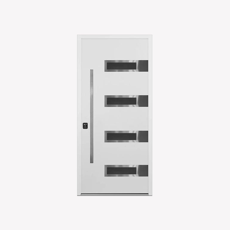 Nova Inox S4 Modern Exterior Single Door 36x80 - White - Doors and Beyond