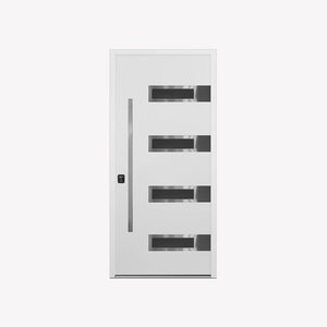 Nova Inox S4 Modern Exterior Single Door 36x80 - White - Doors and Beyond