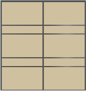 Custom Sliding Black Aluminum Doors - Style 08 - 2 doors - Beige Glass - Doors and Beyond