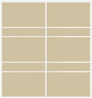 Custom Sliding White Aluminum Doors - Style 08 - 2 doors - Beige Glass - Doors and Beyond
