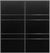 Custom Sliding Black Aluminum Doors - Style 08 - 2 doors  - Black Ash