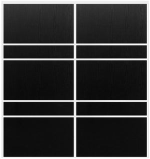 Custom Sliding White Aluminum Doors - Style 08 - 2 doors  - Black Ash - Doors and Beyond