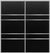 Custom Sliding Aluminum Doors - Style 08 - 2 doors  - Black Ash