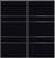 Custom Sliding Black Aluminum Doors - Style 08 - 2 doors  - Black Glass