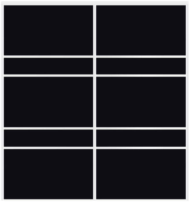 Custom Sliding White Aluminum Doors - Style 08 - 2 doors - Black Glass - Doors and Beyond