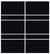 Custom Sliding White Aluminum Doors - Style 08 - 2 doors  - Black Glass