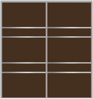 Custom Sliding Aluminum Doors - Style 08 - 2 doors  - Brown Glass - Doors and Beyond