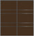 Custom Sliding Black Aluminum Doors - Style 08 - 2 doors  - Brown Glass
