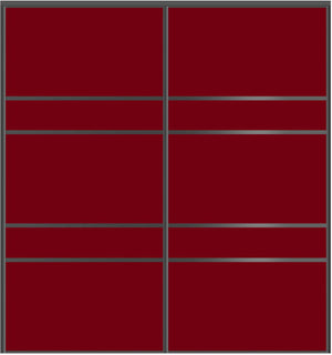 Custom Sliding Black Aluminum Doors - Style 08 - 2 doors - Burgundy Glass - Doors and Beyond