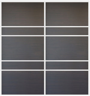 Custom Sliding White Aluminum Doors - Style 08 - 2 doors  - Japan Oak - Doors and Beyond