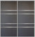 Custom Sliding Aluminum Doors - Style 08 - 2 doors  - Japan Oak
