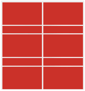 Custom Sliding White Aluminum Doors - Style 08 - 2 doors - Light Red Glass - Doors and Beyond