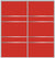 Custom Sliding Aluminum Doors - Style 08 - 2 doors  - Light Red Glass