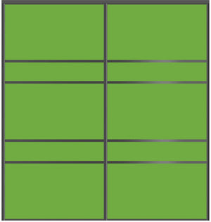 Custom Sliding Black Aluminum Doors - Style 08 - 2 doors - Lime Green Glass - Doors and Beyond