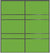 Custom Sliding Black Aluminum Doors - Style 08 - 2 doors  - Lime Green Glass