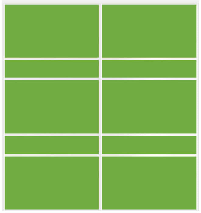 Custom Sliding White Aluminum Doors - Style 08 - 2 doors - Lime Green Glass - Doors and Beyond