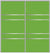 Custom Sliding Aluminum Doors - Style 08 - 2 doors  - Lime Green Glass