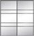 Custom Sliding Black Aluminum Doors - Style 08 - 2 doors  - MIrror