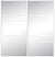 Custom Sliding White Aluminum Doors - Style 08 - 2 doors  - MIrror