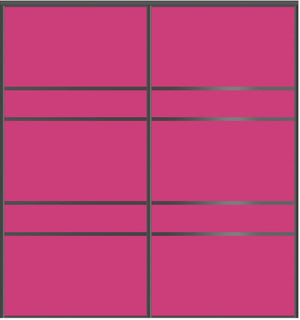 Custom Sliding Black Aluminum Doors - Style 08 - 2 doors  - Pink Glass - Doors and Beyond