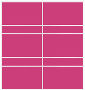 Custom Sliding White Aluminum Doors - Style 08 - 2 doors  - Pink Glass - Doors and Beyond