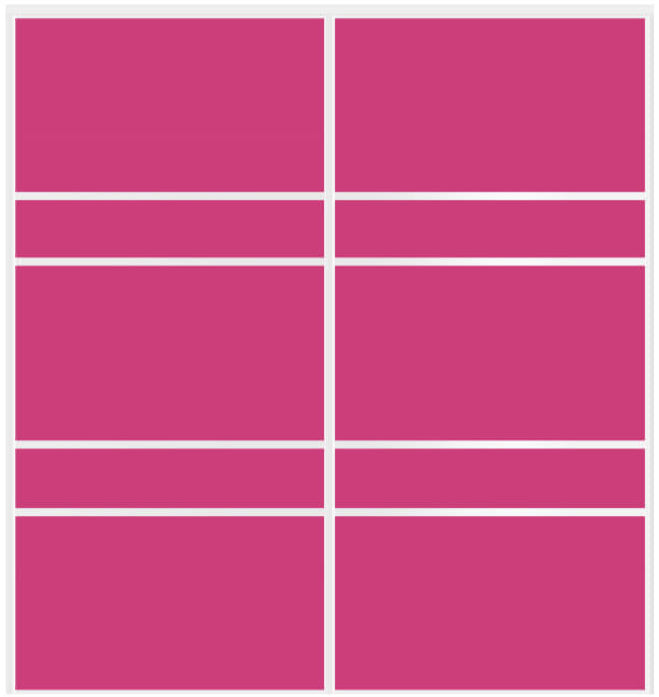 Custom Sliding White Aluminum Doors - Style 08 - 2 doors  - Pink Glass - Doors and Beyond