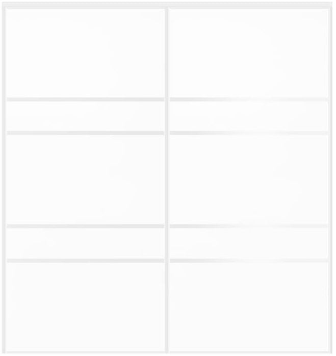 Custom Sliding White Aluminum Doors - Style 08 - 2 doors  - Soft White - Doors and Beyond