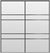 Custom Sliding Black Aluminum Doors - Style 08 - 2 doors  - White Drawing