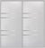 Custom Sliding Aluminum Doors - Style 08 - 2 doors  - White Wenge