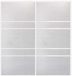Custom Sliding White Aluminum Doors - Style 08 - 2 doors - White Wenge - Doors and Beyond