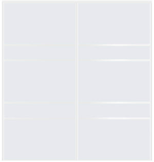Custom Sliding White Aluminum Doors - Style 08 - 2 doors - White Glass - Doors and Beyond