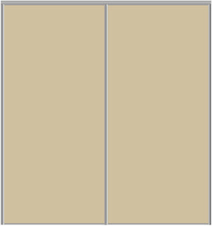 Custom Sliding Aluminum Doors - Style 01 - 2 doors  - Beige Glass - Doors and Beyond