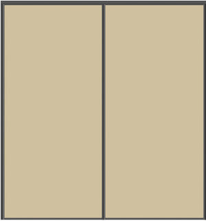 Custom Sliding Black Aluminum Doors - Style 01 - 2 doors - Beige Glass - Doors and Beyond
