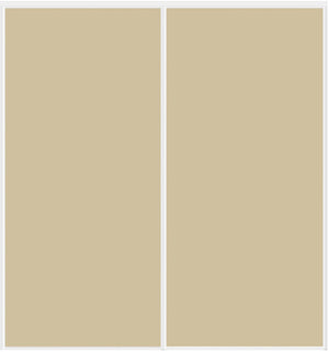 Custom Sliding White Aluminum Doors - Style 01 - 2 doors - Beige Glass - Doors and Beyond