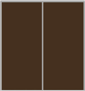 Custom Sliding Aluminum Doors - Style 01 - 2 doors  - Brown Glass - Doors and Beyond
