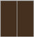 Custom Sliding Aluminum Doors - Style 01 - 2 doors  - Brown Glass