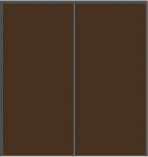 Custom Sliding Black Aluminum Doors - Style 01 - 2 doors - Brown Glass - Doors and Beyond