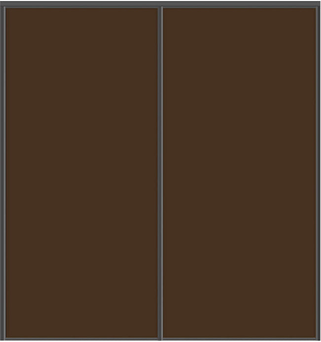 Custom Sliding Black Aluminum Doors - Style 01 - 2 doors - Brown Glass - Doors and Beyond