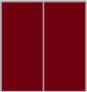 Custom Sliding Aluminum Doors - Style 01 - 2 doors  - Burgundy Glass - Doors and Beyond