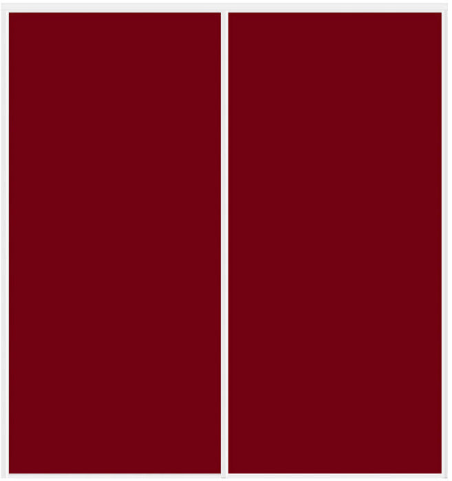 Custom Sliding White Aluminum Doors - Style 01 - 2 doors - Burgundy Glass - Doors and Beyond