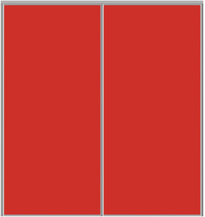 Custom Sliding Aluminum Doors - Style 01 - 2 doors  - Light Red Glass - Doors and Beyond
